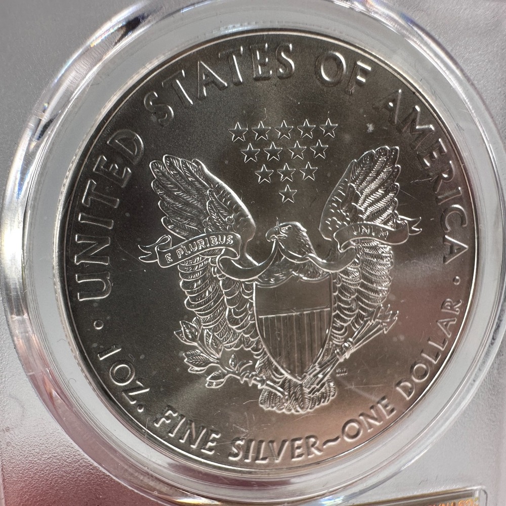 2017 (S) $1 Silver Eagle PCGS MS69 Premier Label Struck @ SF Mint "Near Perfect" - Picture 15 of 16